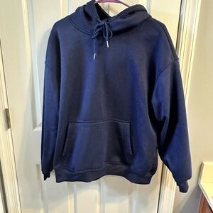 Navy Blue Men's Hoodie ---Men's Small